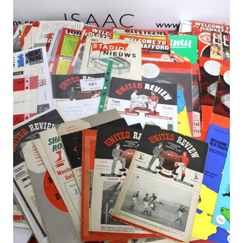 262 - Large Quantity of Football Programmes featuring Manchester United ( Home & Away)  - 1948 to Present ... 