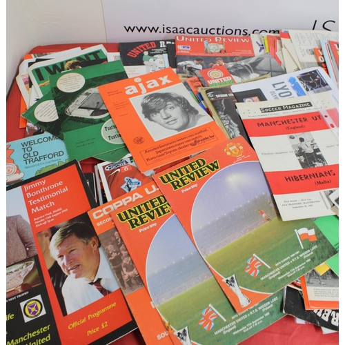 262 - Large Quantity of Football Programmes featuring Manchester United ( Home & Away)  - 1948 to Present ... 