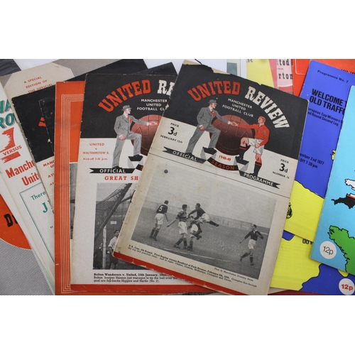 262 - Large Quantity of Football Programmes featuring Manchester United ( Home & Away)  - 1948 to Present ... 