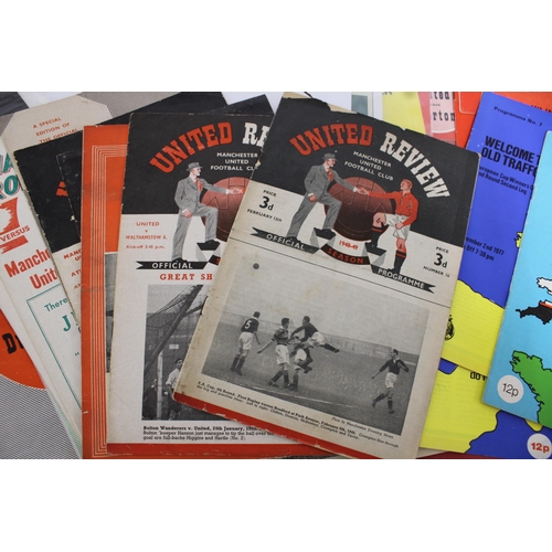 262 - Large Quantity of Football Programmes featuring Manchester United ( Home & Away)  - 1948 to Present ... 