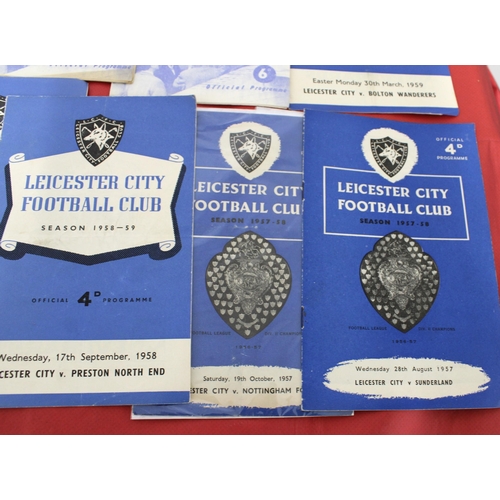 263 - Large Quantity of Football Programmes featuring Leicester City ( Home & Away)  - 1957 to Present Day... 