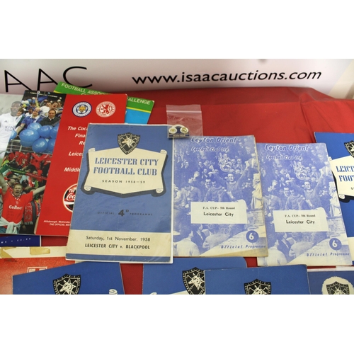 263 - Large Quantity of Football Programmes featuring Leicester City ( Home & Away)  - 1957 to Present Day... 