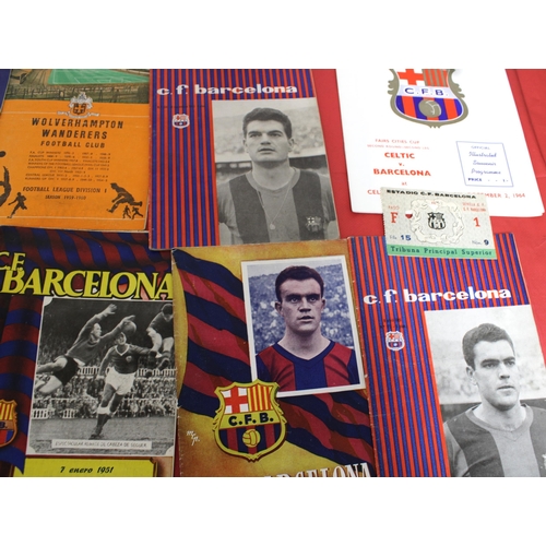 265 - Quantity of Barcelona FC Football Programmes Dated Between 1949 and 1964