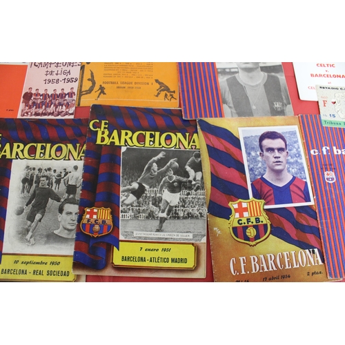 265 - Quantity of Barcelona FC Football Programmes Dated Between 1949 and 1964