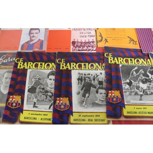 265 - Quantity of Barcelona FC Football Programmes Dated Between 1949 and 1964