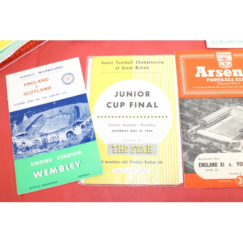 266 - Collection of Football Programmes - International Youth /Amateur  - U21 & U23 Games - 1954 to Presen... 