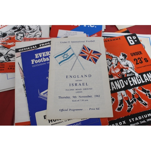 266 - Collection of Football Programmes - International Youth /Amateur  - U21 & U23 Games - 1954 to Presen... 