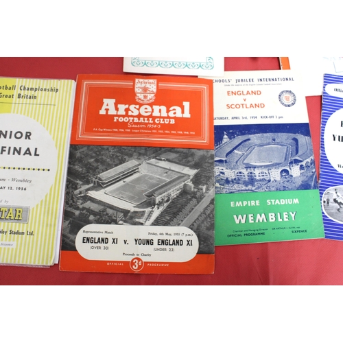 266 - Collection of Football Programmes - International Youth /Amateur  - U21 & U23 Games - 1954 to Presen... 