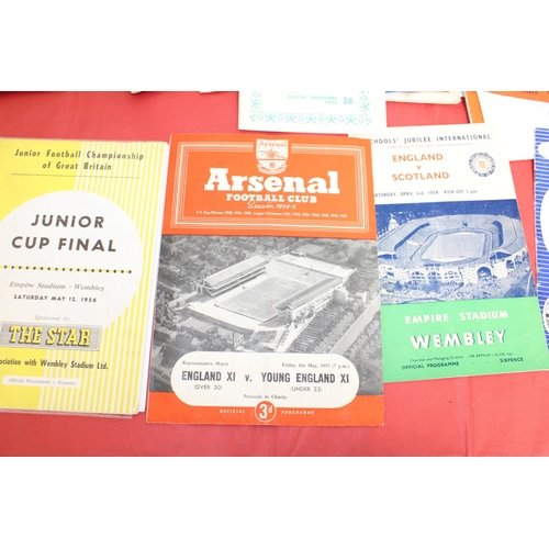 266 - Collection of Football Programmes - International Youth /Amateur  - U21 & U23 Games - 1954 to Presen... 