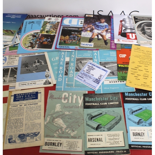 269 - Large Quantity of Football Programmes featuring Manchester City ( Home & Away)  - 1945 to Present Da... 