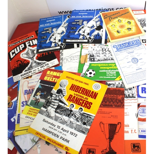 270 - Large Quantity of Football Programmes featuring Rangers FC ( Home & Away)  - 1959 to Present Day - D... 