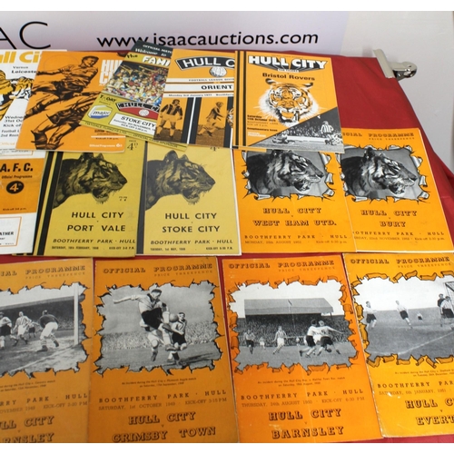 271 - Large Quantity of Football Programmes featuring Hull City ( Home & Away)  - 1949 to Present Day