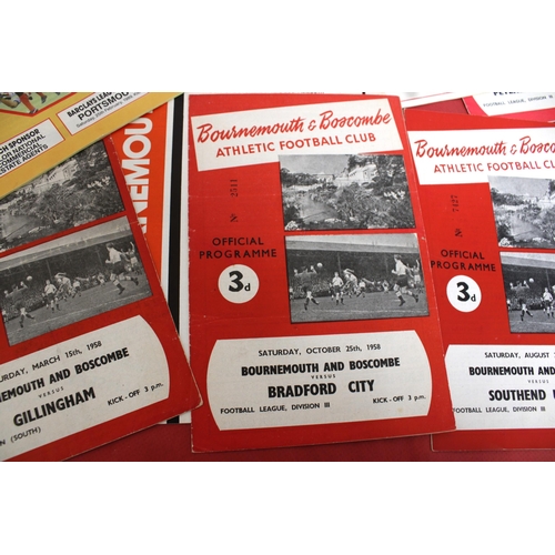 273 - Large Quantity of Football Programmes featuring AFC Bournemouth ( Home & Away)  - 1958 to Present Da... 