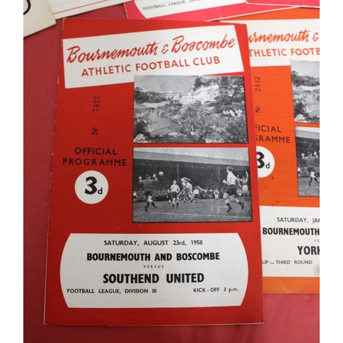 273 - Large Quantity of Football Programmes featuring AFC Bournemouth ( Home & Away)  - 1958 to Present Da... 