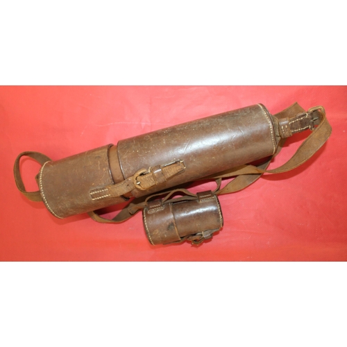 595 - Telescope In Leather Case- Dated  1940 Broadhurst Clarkson + Co Ltd