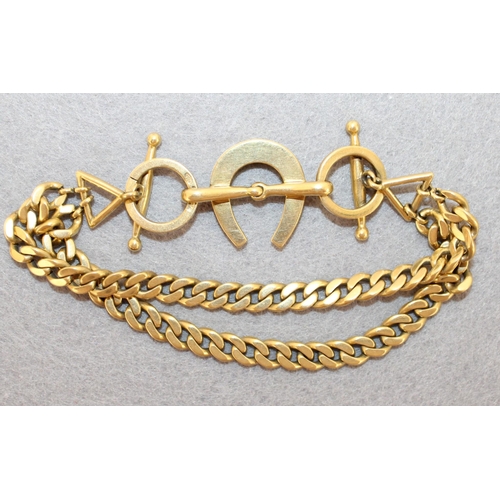 540 - 18ct Gold Bracelet 52.5g Horse Themed