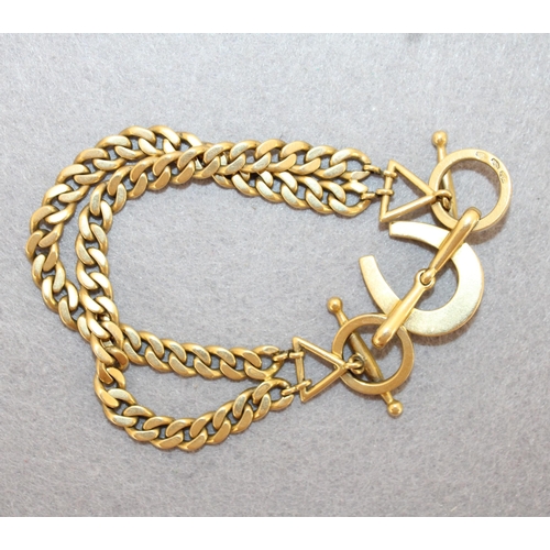 540 - 18ct Gold Bracelet 52.5g Horse Themed