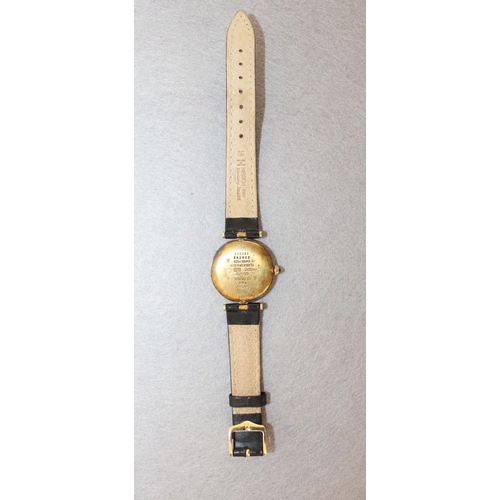 565 - Cartier Vermeil 1800 Gold Plated Watch Serial Number 590003