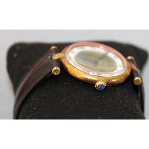 565 - Cartier Vermeil 1800 Gold Plated Watch Serial Number 590003