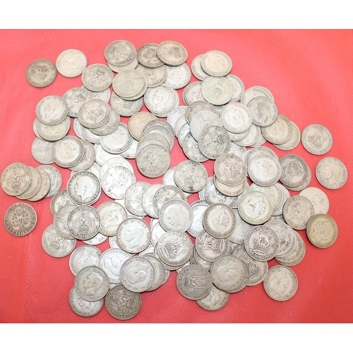 347 - Quantity Of One Shillings Total Weight-820g - 50% Silver Content