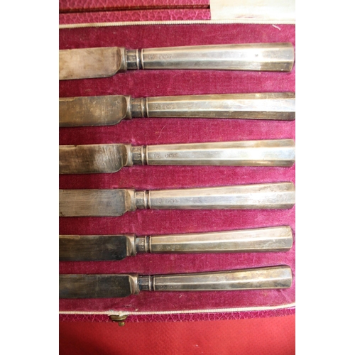 511 - Boxed Silver Hallmarked Handled Knifes