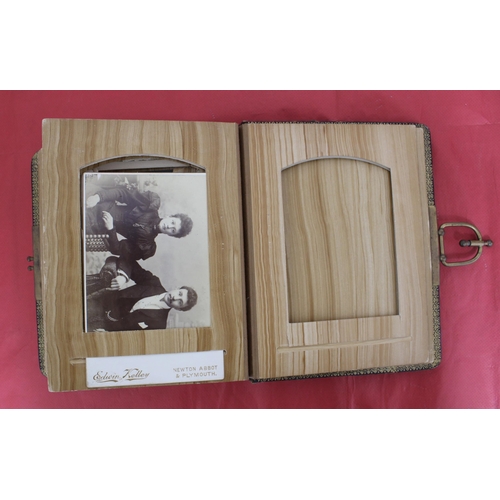 148 - Gilt Edged Victorian Photo Album - Photos Included