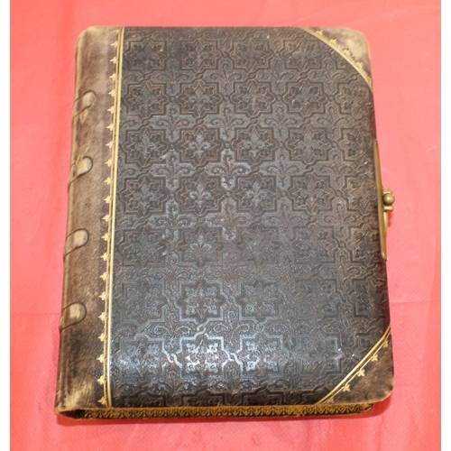 148 - Gilt Edged Victorian Photo Album - Photos Included