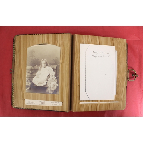 148 - Gilt Edged Victorian Photo Album - Photos Included