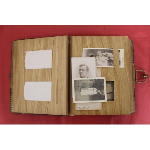 148 - Gilt Edged Victorian Photo Album - Photos Included