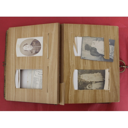 148 - Gilt Edged Victorian Photo Album - Photos Included