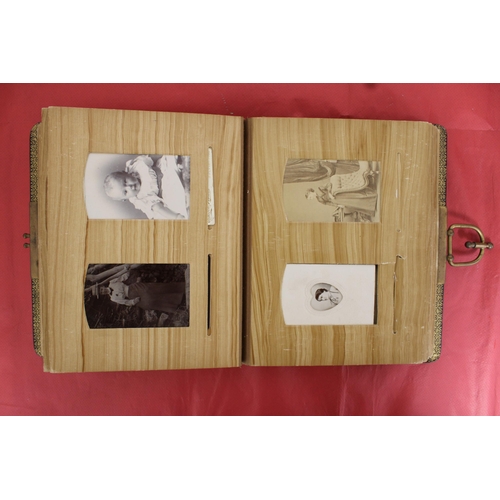 148 - Gilt Edged Victorian Photo Album - Photos Included