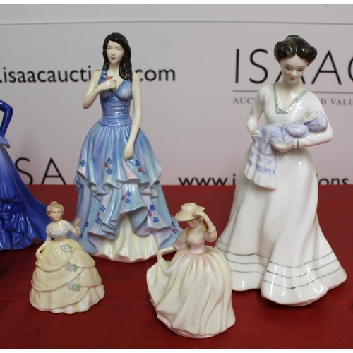 14 - Selection of Coalport And Royal Doulton Figurines 
Tallest -22.5cm
COLLECTION ONLY