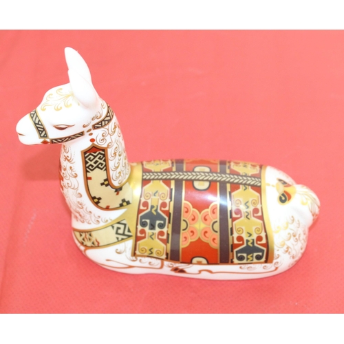 30 - Royal Crown Derby Porcelain Llama
Height 13cm
Length 12.5cm
COLLECTION ONLY