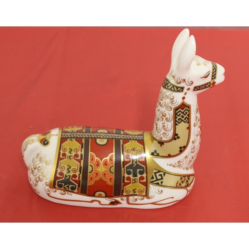 30 - Royal Crown Derby Porcelain Llama
Height 13cm
Length 12.5cm
COLLECTION ONLY