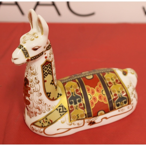 30 - Royal Crown Derby Porcelain Llama
Height 13cm
Length 12.5cm
COLLECTION ONLY