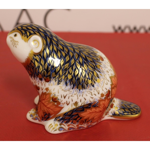 37 - Royal Crown Derby Porcelain Riverbank Beaver
With Certificate
Height 7.5cm
COLLECTION ONLY