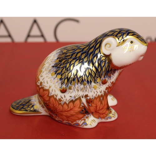 37 - Royal Crown Derby Porcelain Riverbank Beaver
With Certificate
Height 7.5cm
COLLECTION ONLY