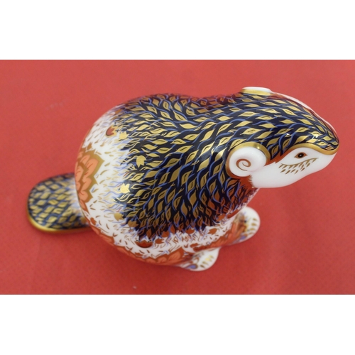 37 - Royal Crown Derby Porcelain Riverbank Beaver
With Certificate
Height 7.5cm
COLLECTION ONLY