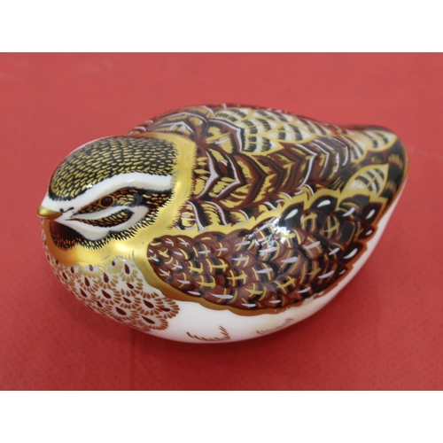 45 - Royal Crown Derby Porcelain Dappled Quail
Height 6.5cm
COLLECTION ONLY