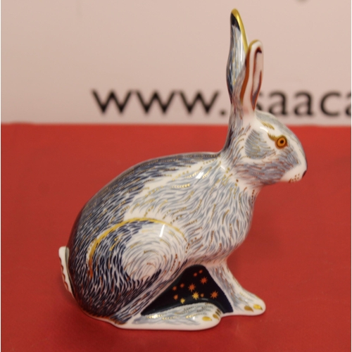 47 - Royal Crown Derby Porcelain Star Light Hare
Height 14cm
COLLECTION ONLY