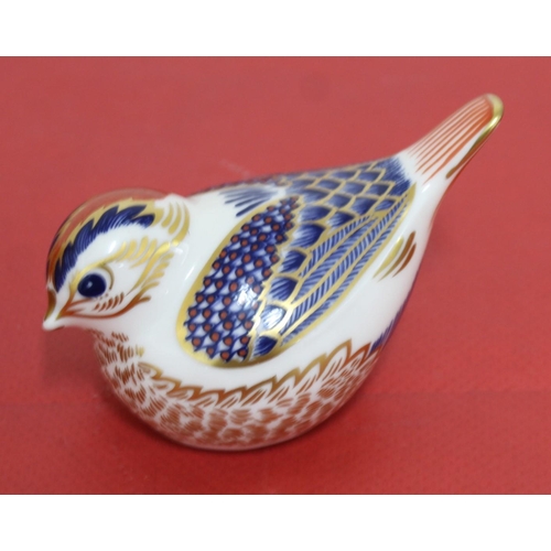 49 - Two Royal Crown Derby Porcelain Robin/Goldcrest