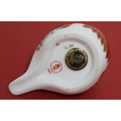 49 - Two Royal Crown Derby Porcelain Robin/Goldcrest