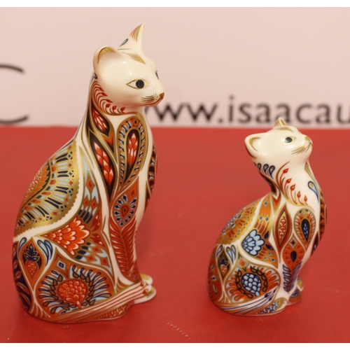 54 - Two Royal Crown Derby Porcelain Siamese Cat/Siamese Kitten
Tallest 14cm
COLLECTION ONLY