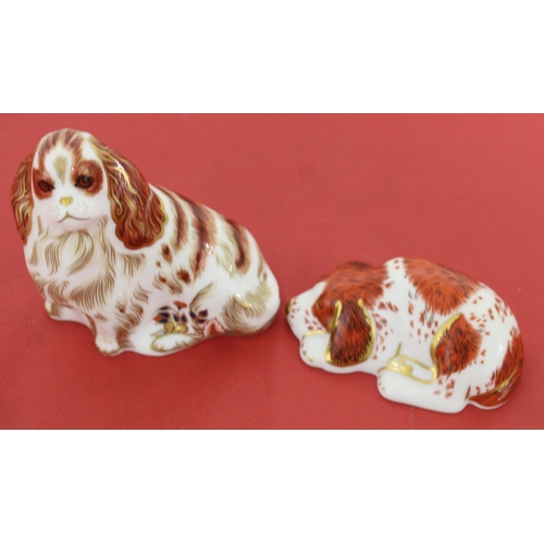 55 - Two Royal Crown Derby Porcelain Cavalier King Charles Spaniel/Puppy
Tallest 10cm
COLLECTION ONLY