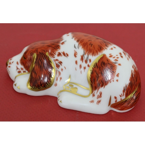 55 - Two Royal Crown Derby Porcelain Cavalier King Charles Spaniel/Puppy
Tallest 10cm
COLLECTION ONLY