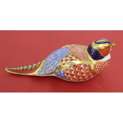 61 - Royal Crown Derby Porcelain Pheasant
Height 5cm
COLLECTION ONLY