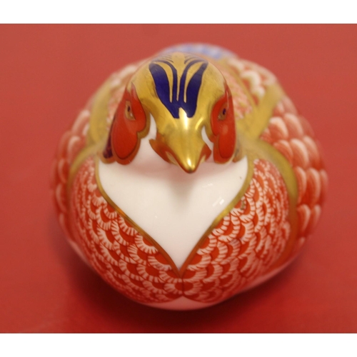 61 - Royal Crown Derby Porcelain Pheasant
Height 5cm
COLLECTION ONLY