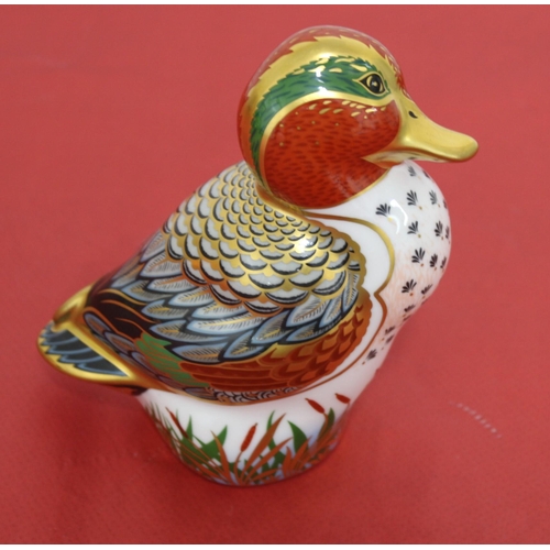 62 - Royal Crown Derby Porcelain Green Winged Teal 
Height 12cm
COLLECTION ONLY