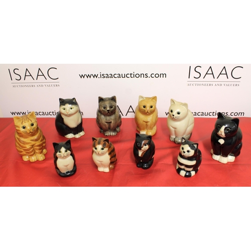 72 - Collection Of Ceramic Cats 
Tallest 15cm
COLLECTION ONLY