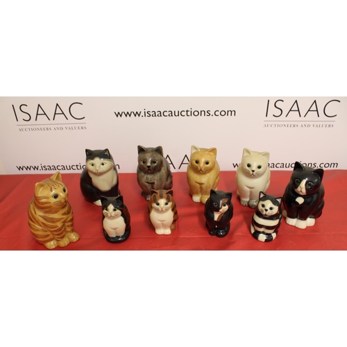 72 - Collection Of Ceramic Cats 
Tallest 15cm
COLLECTION ONLY